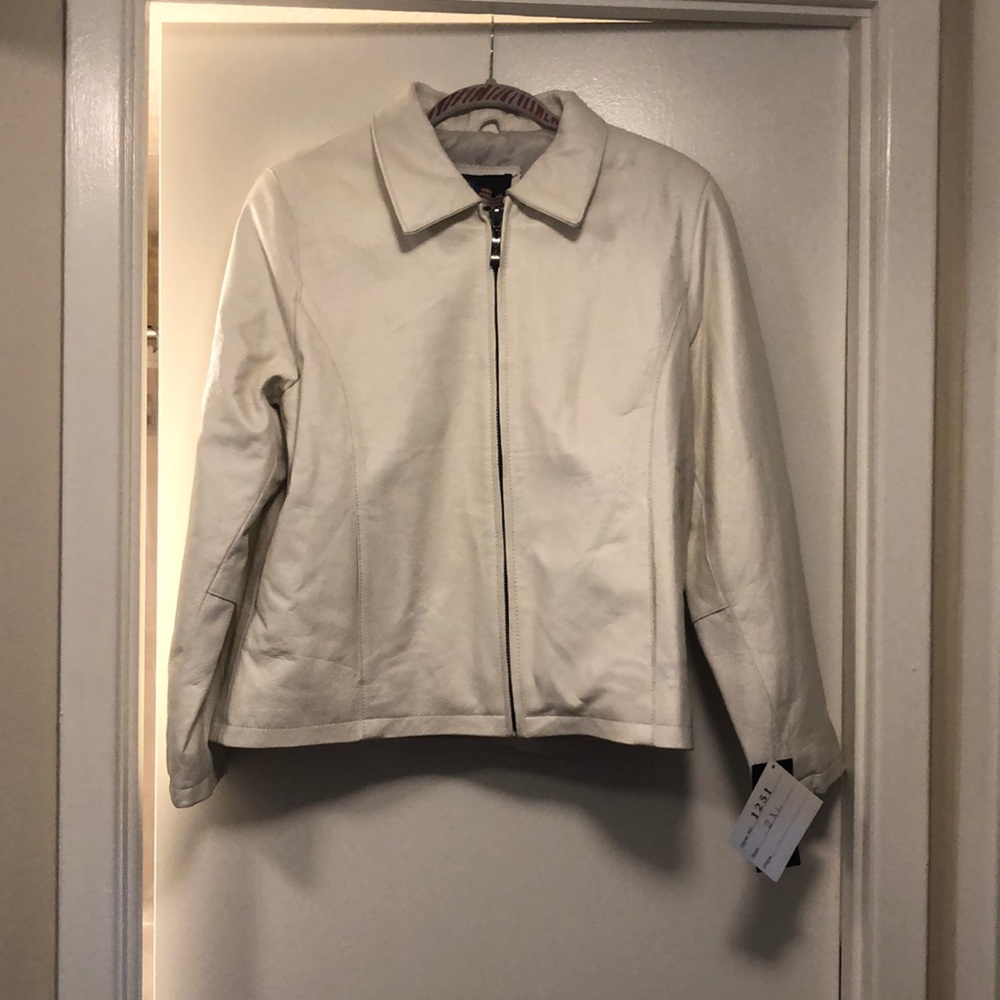 Rare genuine leather biker jacket